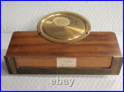 Vintage Seth Thomas Helmsman E537-011 1508 Weather Barometer Wood Base 1602