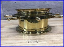 Vintage Seth Thomas Helmsman Ship Wheel Brass Clock Unknown Working Condition