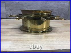 Vintage Seth Thomas Helmsman Ship Wheel Brass Clock Unknown Working Condition