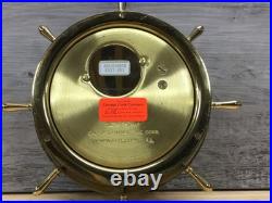 Vintage Seth Thomas Helmsman Ship Wheel Brass Clock Unknown Working Condition