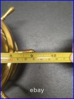 Vintage Seth Thomas Helmsman Ship Wheel Brass Clock Unknown Working Condition
