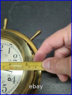Vintage Seth Thomas Helmsman Ship Wheel Brass Clock Unknown Working Condition
