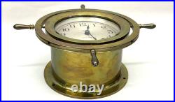 Vintage Seth Thomas Helmsman Ship's Wheel 4 Clock USA Working with Key