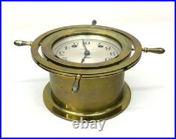 Vintage Seth Thomas Helmsman Ship's Wheel 4 Clock USA Working with Key