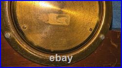 Vintage Seth Thomas Helmsman Ship's Wheel Clock Brass/Wood