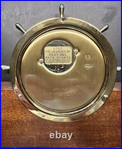 Vintage Seth Thomas Helmsman Ship's Wheel Clock Model 1008 E537-001-Brass/Wood Vintage Seth Thomas Helmsman Ship's Wheel Clock Model 1008 E537-001-Brass/Wood