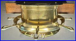 Vintage Seth Thomas Helmsman Ship's Wheel Clock Model 1008 E537-001-Brass/Wood Vintage Seth Thomas Helmsman Ship's Wheel Clock Model 1008 E537-001-Brass/Wood