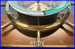 Vintage Seth Thomas Helmsman Ship's Wheel Clock Model 1008 E537-001-Brass/Wood Vintage Seth Thomas Helmsman Ship's Wheel Clock Model 1008 E537-001-Brass/Wood