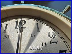 Vintage Seth Thomas Helmsman Ship's Wheel Clock Model 1008 E537-001-Brass/Wood Vintage Seth Thomas Helmsman Ship's Wheel Clock Model 1008 E537-001-Brass/Wood
