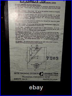 Vintage Seth Thomas Legacy IV Westminster Chimes Key Wound Mantle Clock
