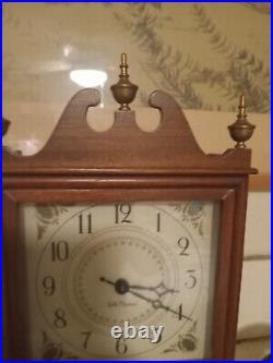 Vintage Seth Thomas Mantel Clock E983-000 Brass Tops Wind Up Works Soft Chime