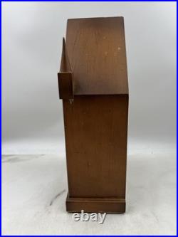 Vintage Seth Thomas Mantel Clock Steeple Wood Case German Movement Shelf Decor