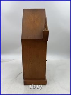 Vintage Seth Thomas Mantel Clock Steeple Wood Case German Movement Shelf Decor