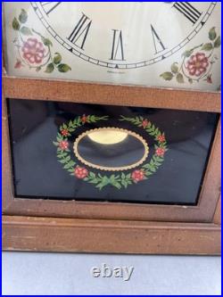 Vintage Seth Thomas Mantel Clock Steeple Wood Case German Movement Shelf Decor
