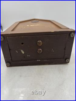 Vintage Seth Thomas Mantel Clock Steeple Wood Case German Movement Shelf Decor