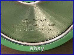 Vintage Seth Thomas Mantle Clock/barometer Corsair-w E537-000 On Wood Stand