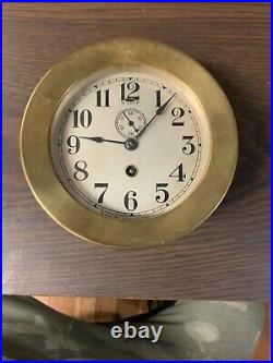 Vintage Seth Thomas Maritime Boiler room Ships Clock