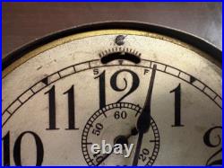 Vintage Seth Thomas Maritime Clock with Key. Bell Strikes, Winds up, Works Great