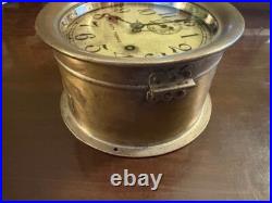 Vintage Seth Thomas Maritime Clock with Key. Bell Strikes, Winds up, Works Great