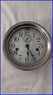 Vintage Seth Thomas Maritime Porthole Clock no key