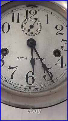 Vintage Seth Thomas Maritime Porthole Clock no key