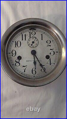 Vintage Seth Thomas Maritime Porthole Clock no key