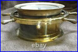 Vintage Seth Thomas Nautical Ships Wheel Bell Strike 8 Day Brass Clock Vintage Seth Thomas Nautical Ships Wheel Bell Strike 8 Day Brass Clock