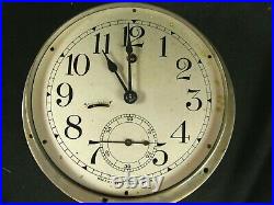 Vintage Seth Thomas Nickle Plated Brass Nautical Boat Ship Clock WWI-WWII Period