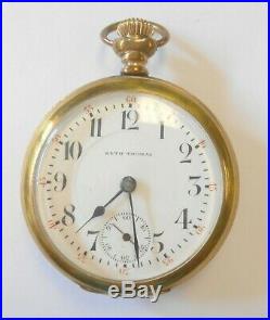Vintage Seth Thomas Open Face Gold Filled Pocket Watch #236164 Model 5 Size 18