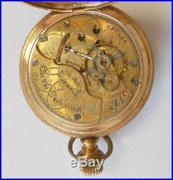 Vintage Seth Thomas Open Face Gold Filled Pocket Watch #236164 Model 5 Size 18