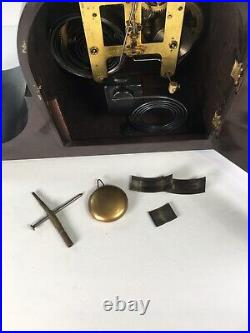Vintage Seth Thomas Pendulum Mantel Clock Wood With Key 89AL Mechanical Repair