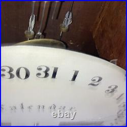 Vintage Seth Thomas Regulator Office Calendar Clock