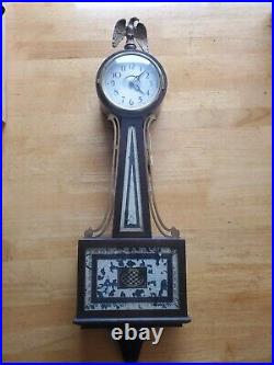 Vintage Seth Thomas Sangamo clock, bango style antique wall clock 1930s