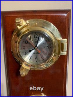 Vintage Seth Thomas Seaside Clock & Barometer Model #1064 Wall Wood Mount