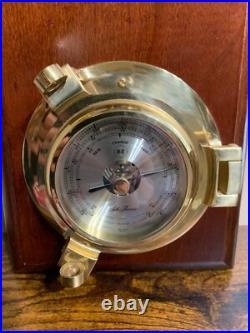Vintage Seth Thomas Seaside Clock & Barometer Model #1064 Wall Wood Mount