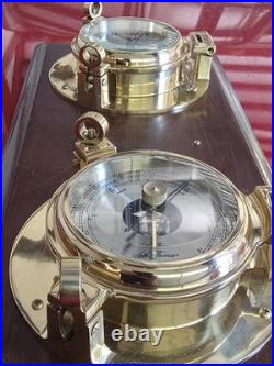 Vintage Seth Thomas Seaside Clock & Barometer Model #1064 Wall Wood Mount