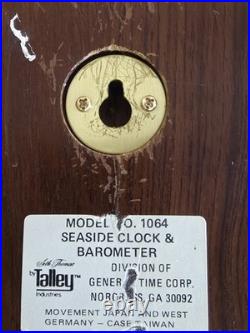 Vintage Seth Thomas Seaside Clock & Barometer Model #1064 Wall Wood Mount