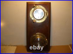 Vintage Seth Thomas Seaside Clock & Barometer Model 1064 Wooden Wall Mount Vintage Seth Thomas Seaside Clock & Barometer Model 1064 Wooden Wall Mount