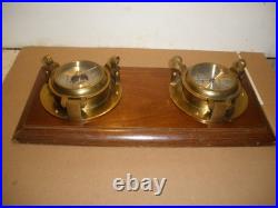 Vintage Seth Thomas Seaside Clock & Barometer Model 1064 Wooden Wall Mount Vintage Seth Thomas Seaside Clock & Barometer Model 1064 Wooden Wall Mount