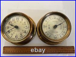 Vintage Seth Thomas Seasprite Clock And Tide Clock Both Work Nautical
