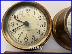 Vintage Seth Thomas Seasprite Clock And Tide Clock Both Work Nautical