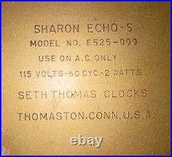 Vintage Seth Thomas Sharon Echo Clock