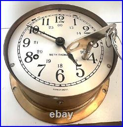 Vintage Seth Thomas Ship Clock Corsair A207-000 Refurbished, Tested & Working