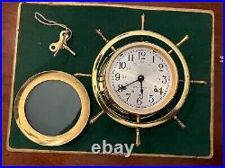 Vintage Seth Thomas Ships Bell Clock, Wall Mount, With Key, Works Great Bought A
