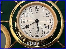 Vintage Seth Thomas Ships Bell Clock, Wall Mount, With Key, Works Great Bought A
