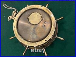 Vintage Seth Thomas Ships Bell Clock, Wall Mount, With Key, Works Great Bought A