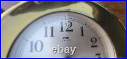 Vintage Seth Thomas Ships Clock Brass Nautical Working with Key Exct