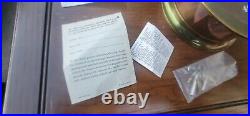 Vintage Seth Thomas Ships Clock Brass Nautical Working with Key Exct