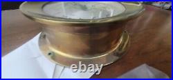 Vintage Seth Thomas Ships Clock Brass Nautical Working with Key Exct