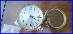 Vintage Seth Thomas Ships Clock Brass Nautical Working with Key Exct